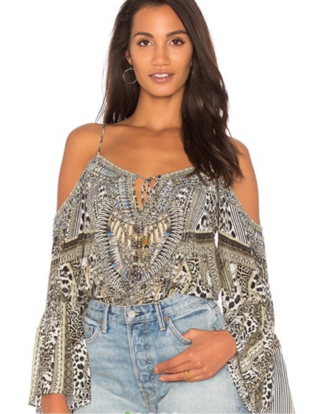 Camilla Drop Shoulder Blouse in Animal Instinct.